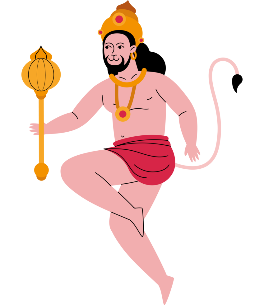cartoon hanuman character standing png