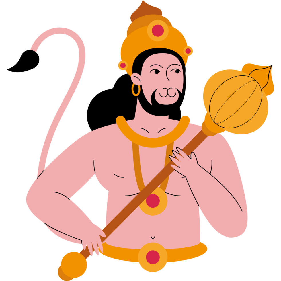 cartoon lord hanuman is god png