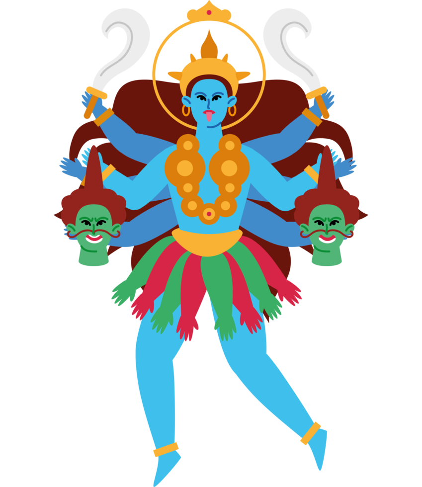 goddess kali celebration during diwali festival of india png