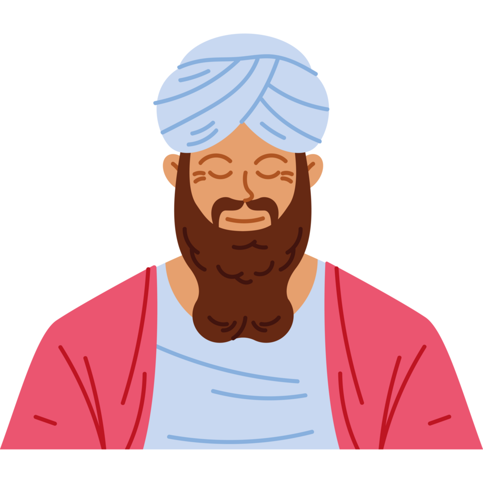 guru tegh bahadur portrait png