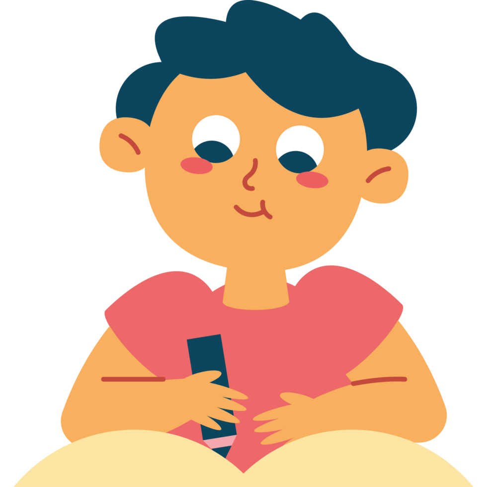 cute schoolboy writing with pen in notebook png