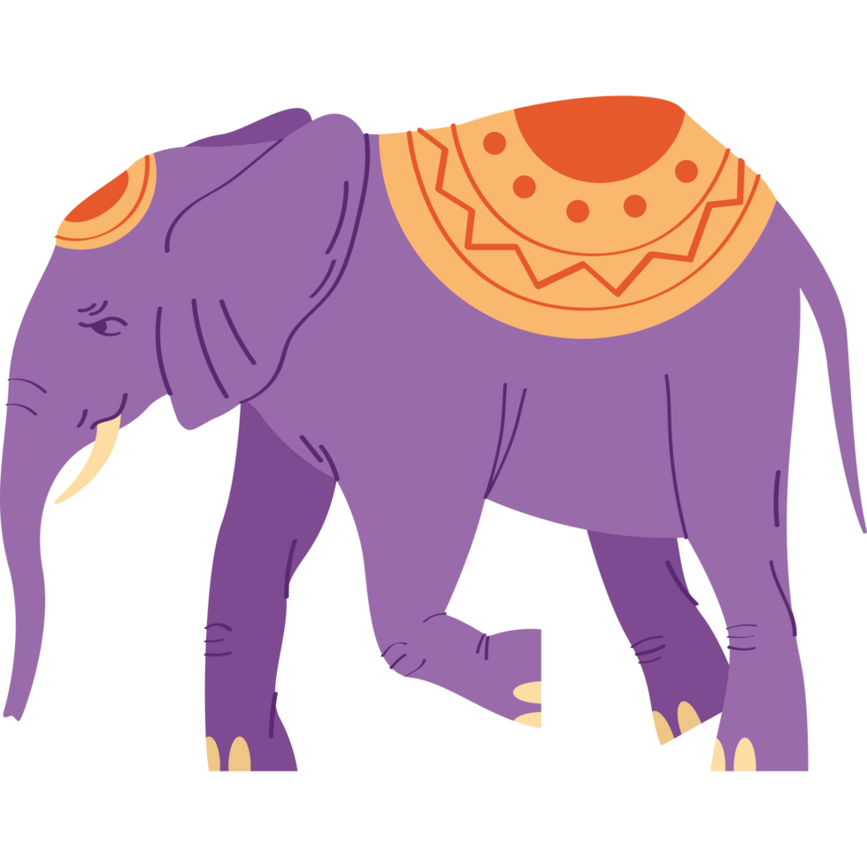 hindu elephant with ornament png