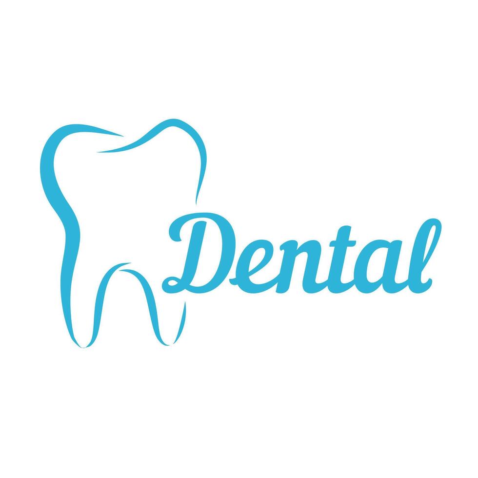 Dental clinic logo template. Abstract Human tooth. Design element for label, badge, sign, emblem. illustration. vector