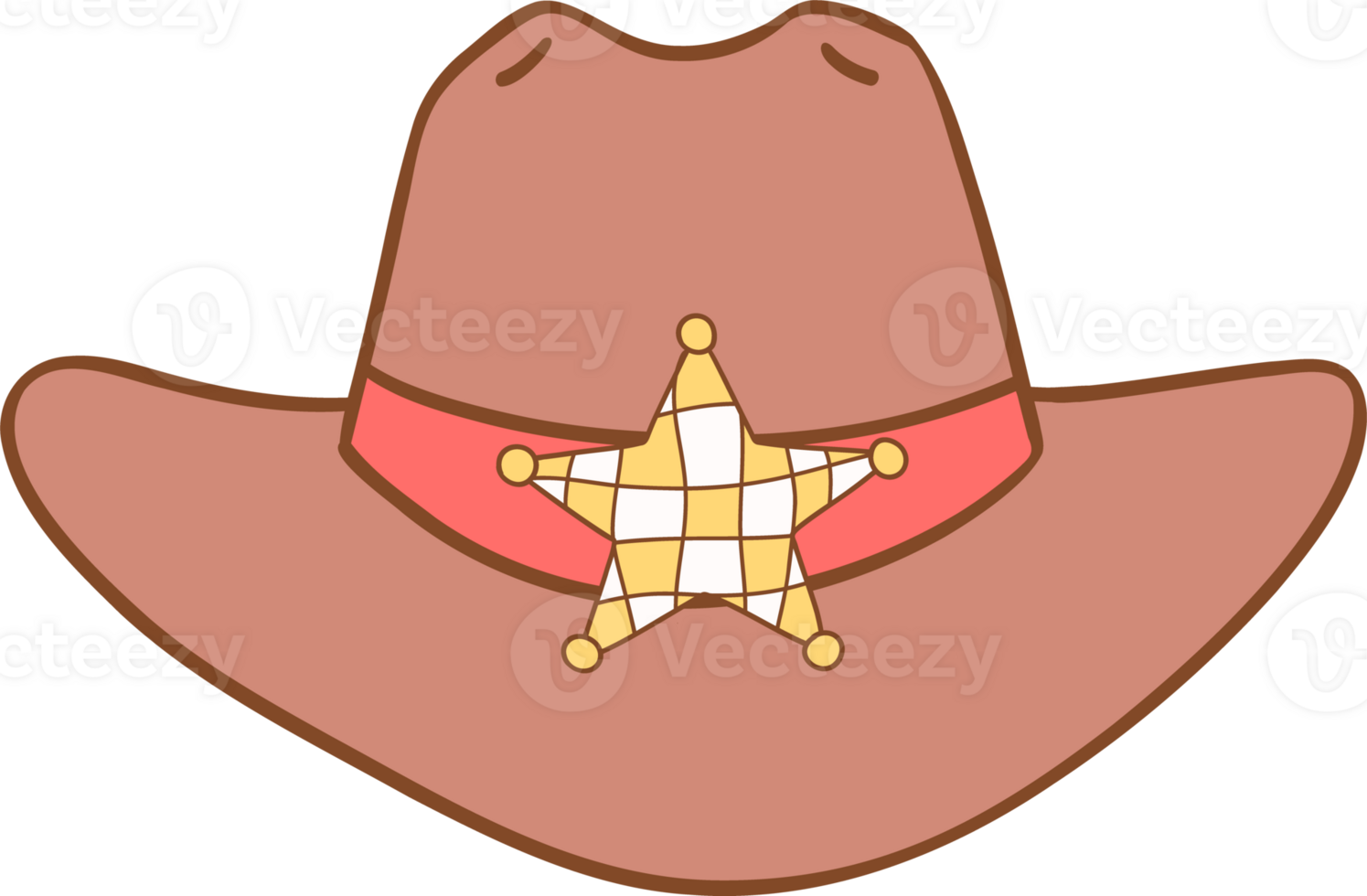 Retro Christmas cowboy hat png