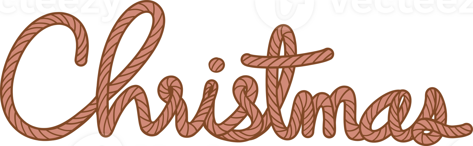 Cowboy Christmas rope lasso typography png