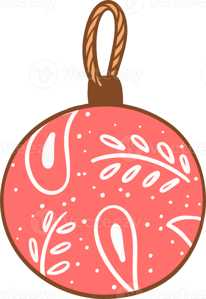 Cowboy Christmas bandana red ornament ball png