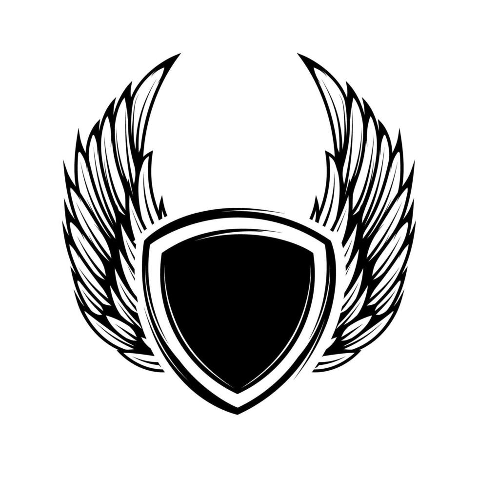 emblems with wings. Design elements for logo, badge. vector