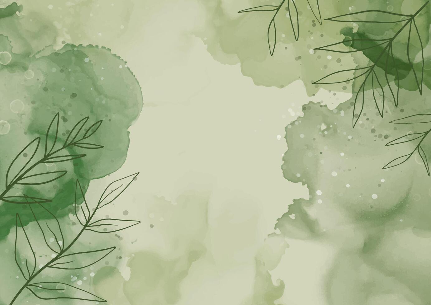 Abstract hand painted nature themed watercolour background vector