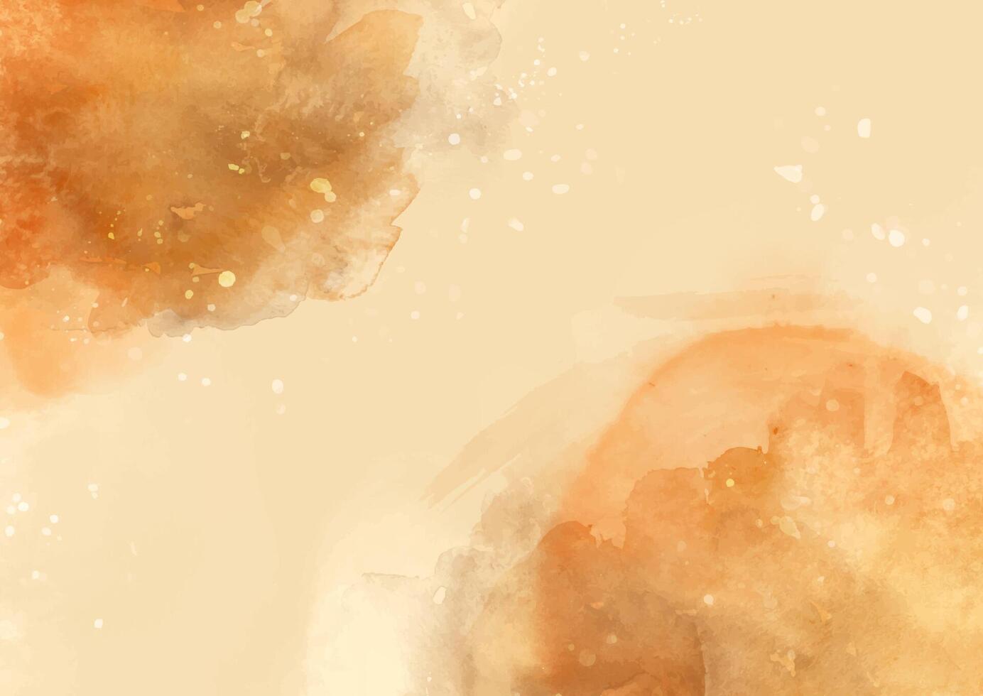 Hand painted grunge style autumn themed watercolour background vector
