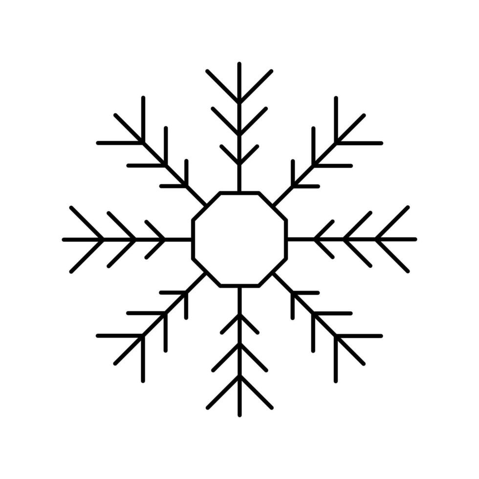 Christmas holiday star line isolated icon. Element for design, snowflake greeting card, web, children book vector