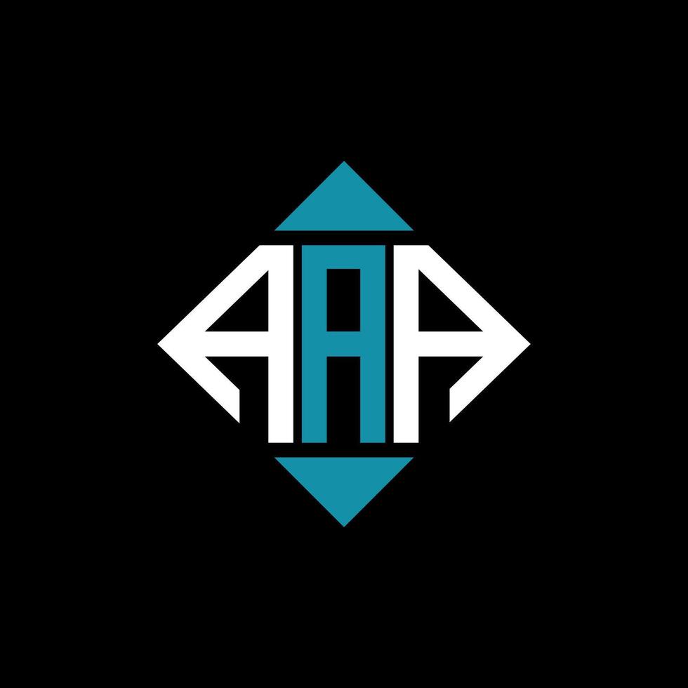 letter AAA square logo design illustration template. AAA rectangle diamond logo design. vector