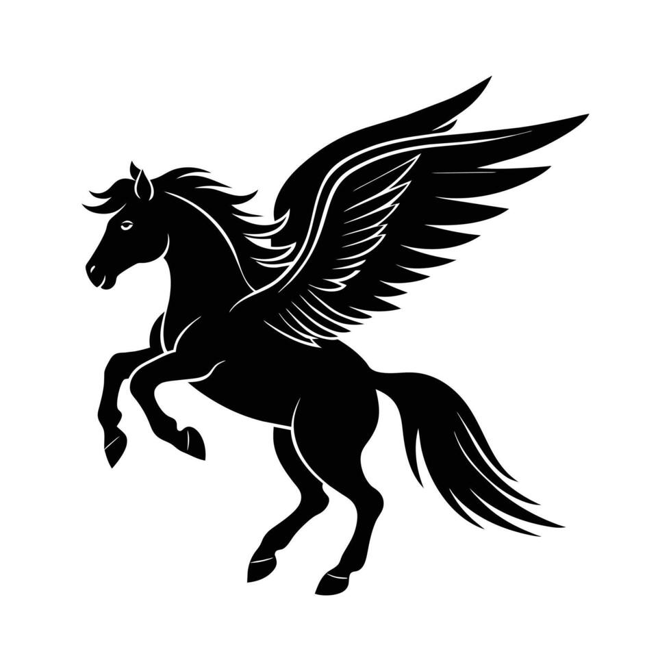 Horse Jumping Logo Icons Silhouette Illustration vector