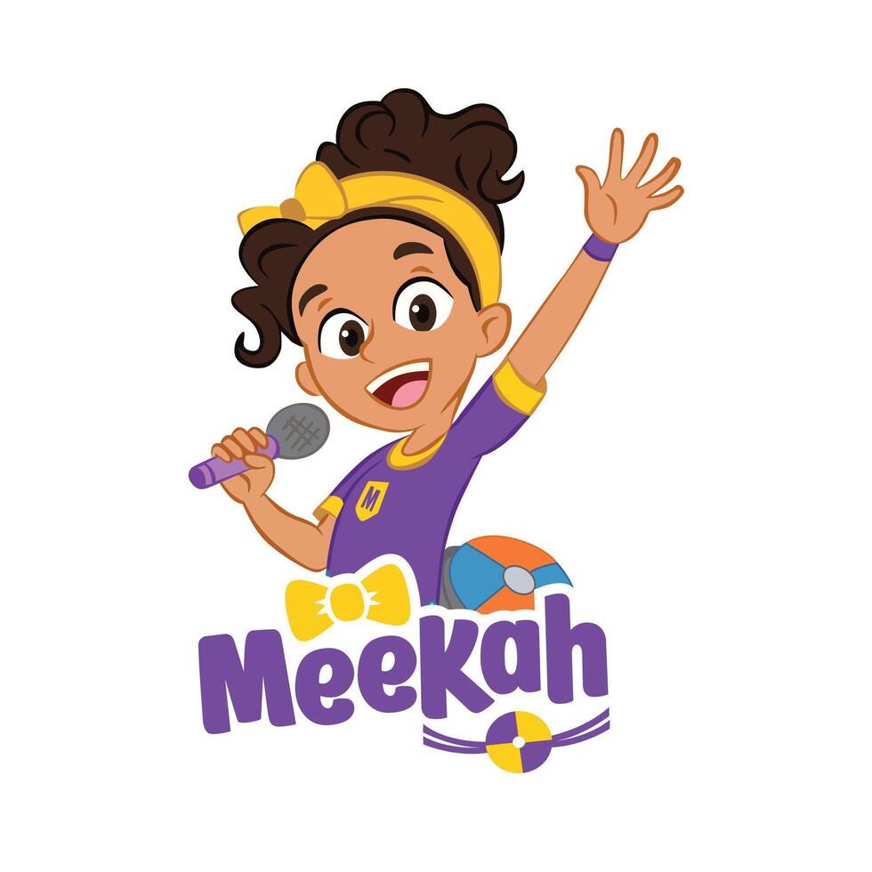 MEEKAH IS BLIPPI FRIEND vector