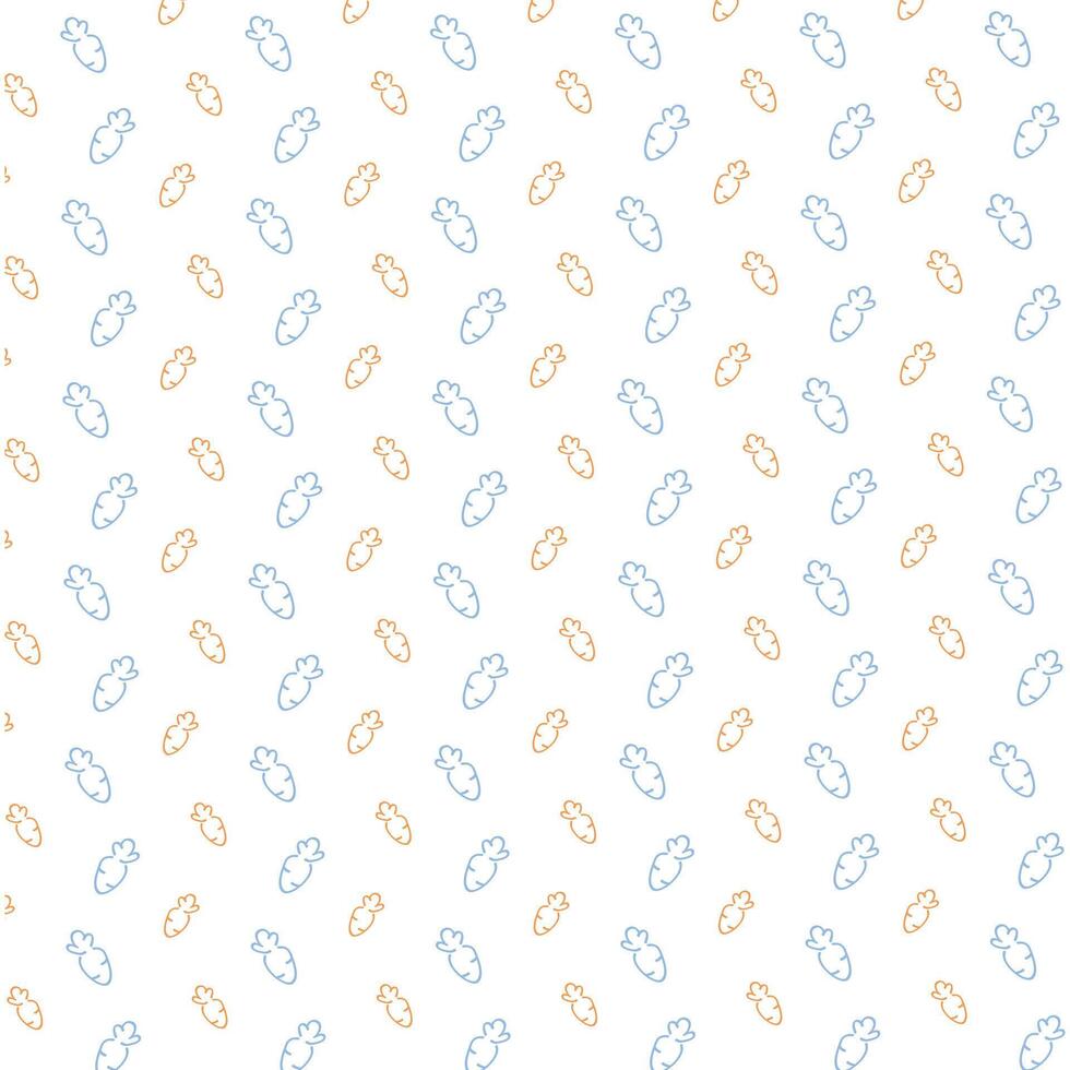 Simple Carrot and Bunny Pattern vector