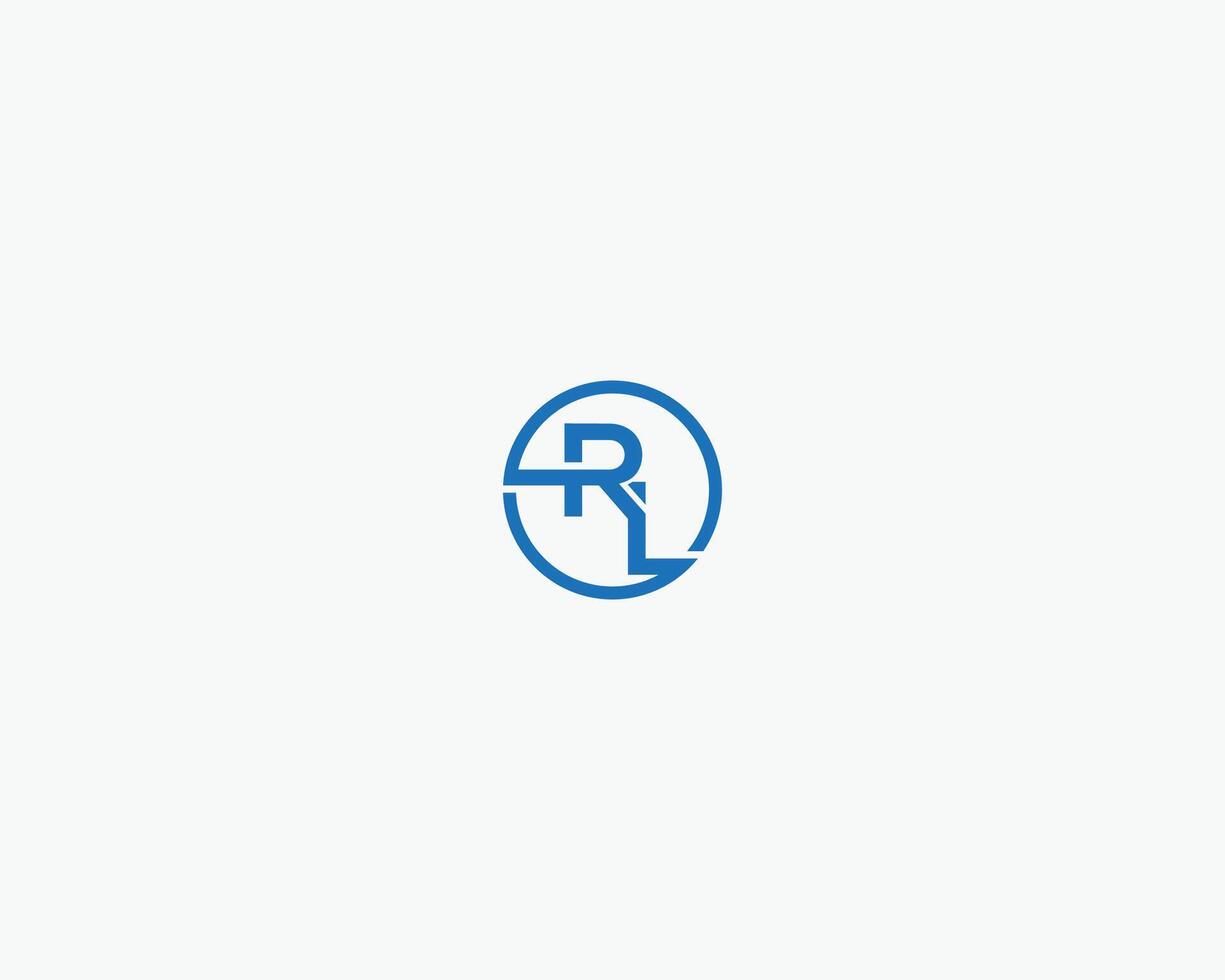 RL latter typography logo design template vector