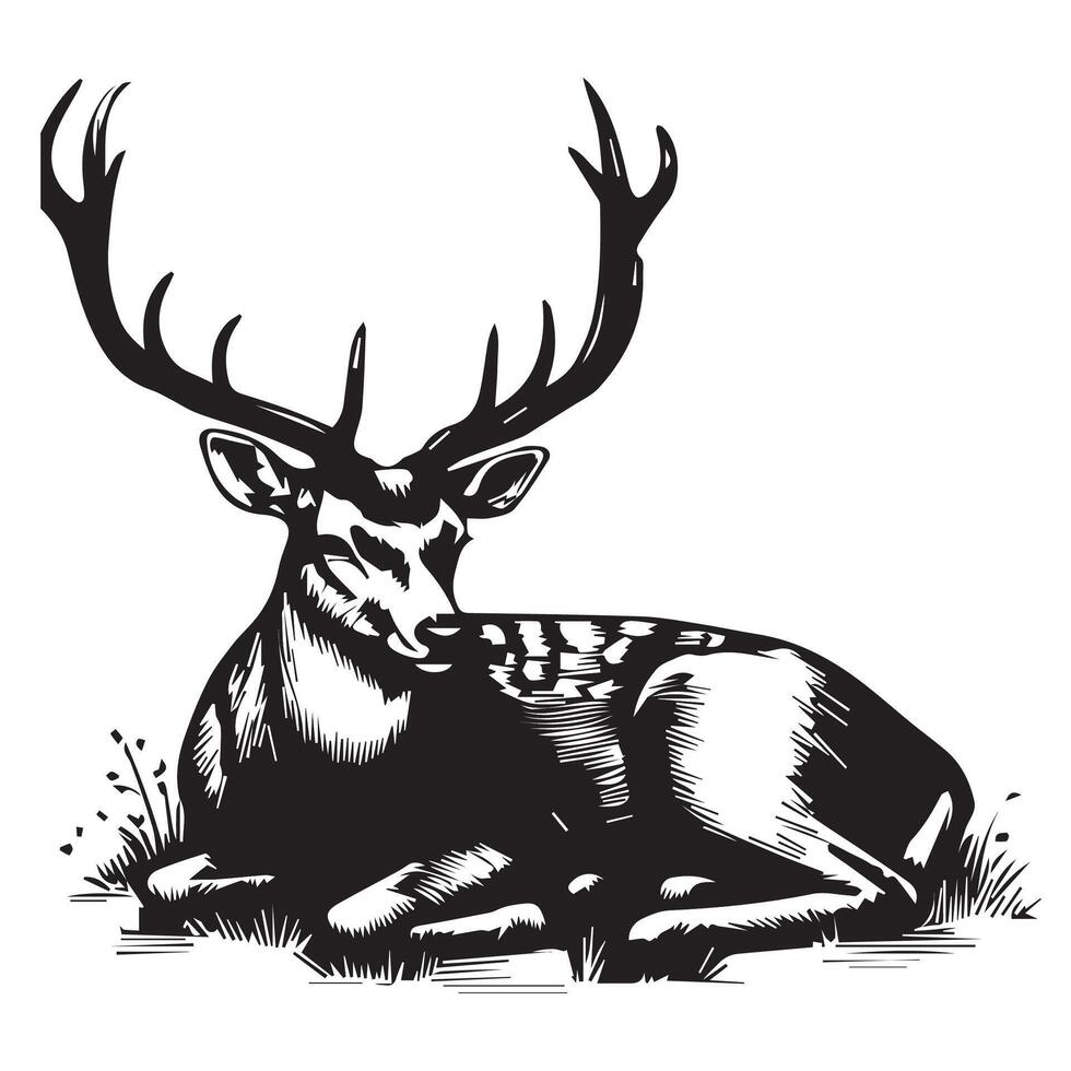 Deer art illustration vector