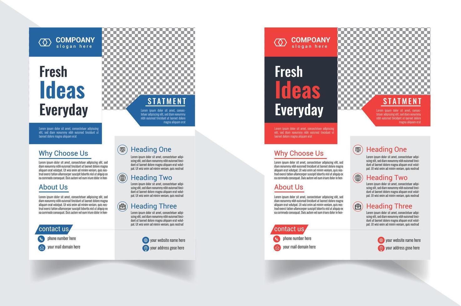 modern and simple business flyer design vector