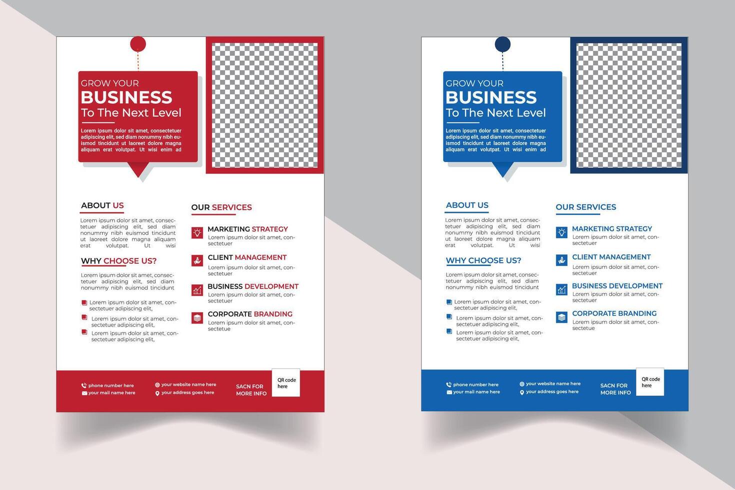 SIMPLE UNIQUE CORPORATE FLYER DESIGN TEMPLATE vector
