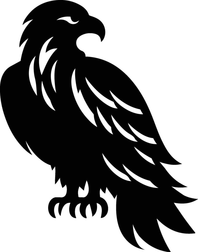 an eagle silhouette on a white background vector