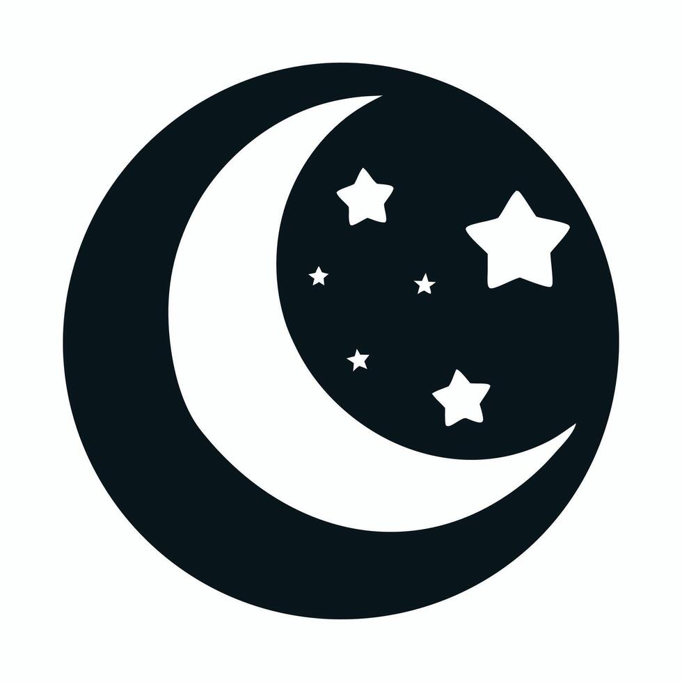 moon silhouette , stylish and versatile night sky designs vector
