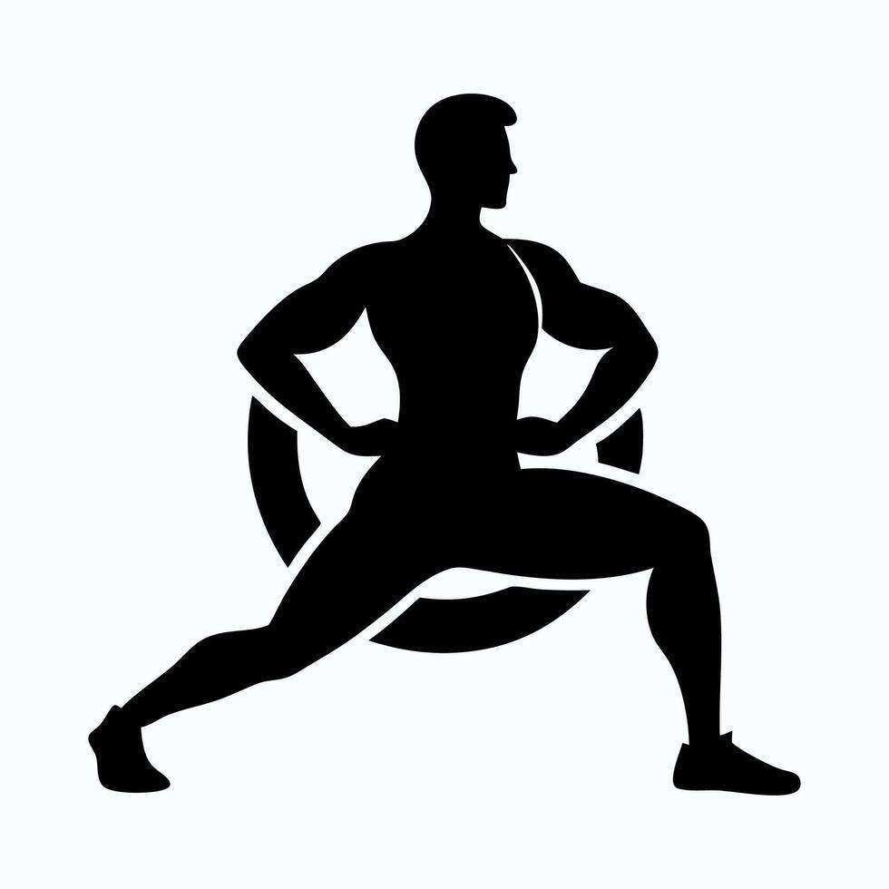 lunges silhouette illustration vector
