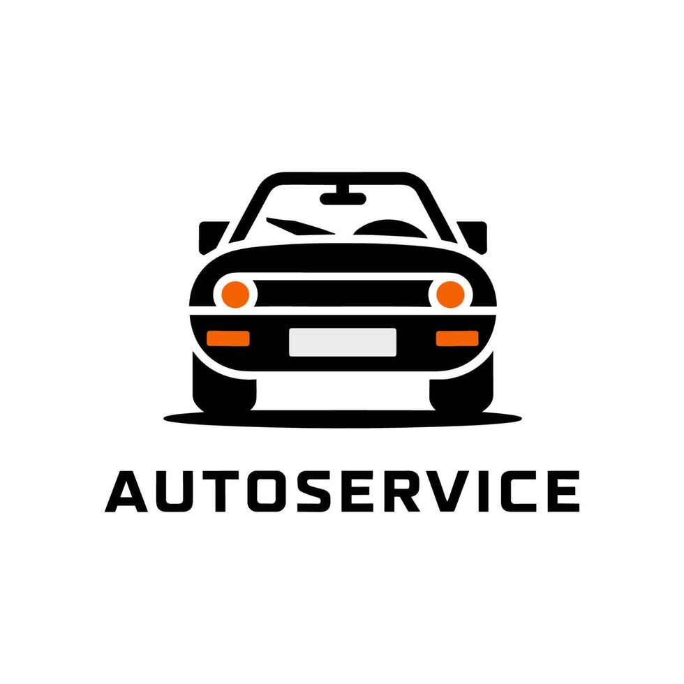 auto service minimalist logo design vector