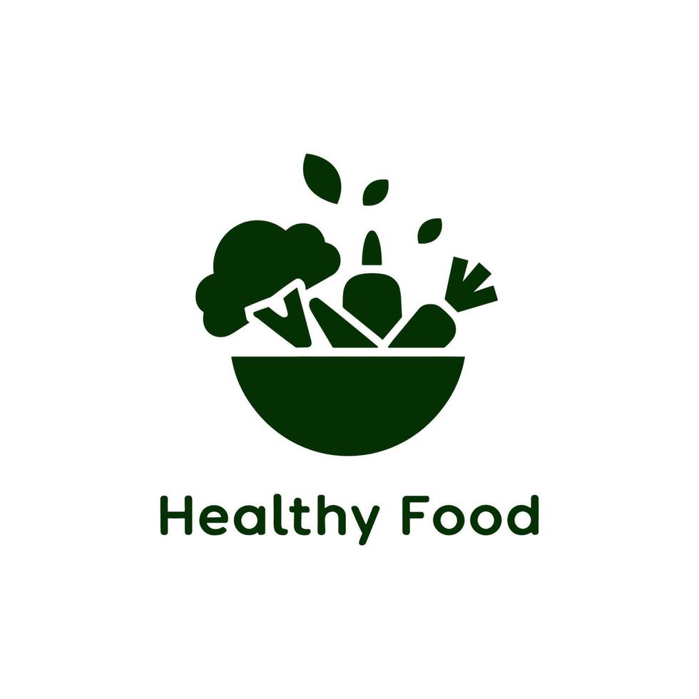 Healthy food logo design illustration vector