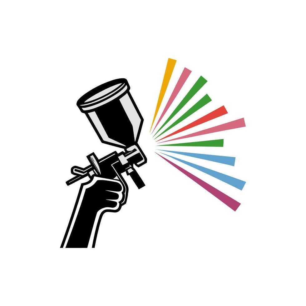 Spray gun icon illustration vector