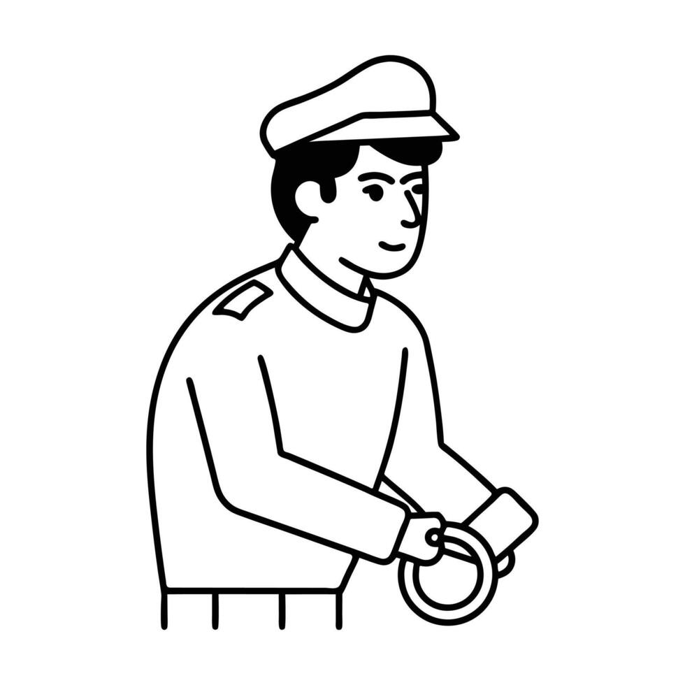 Sailor with Handcuffs vector