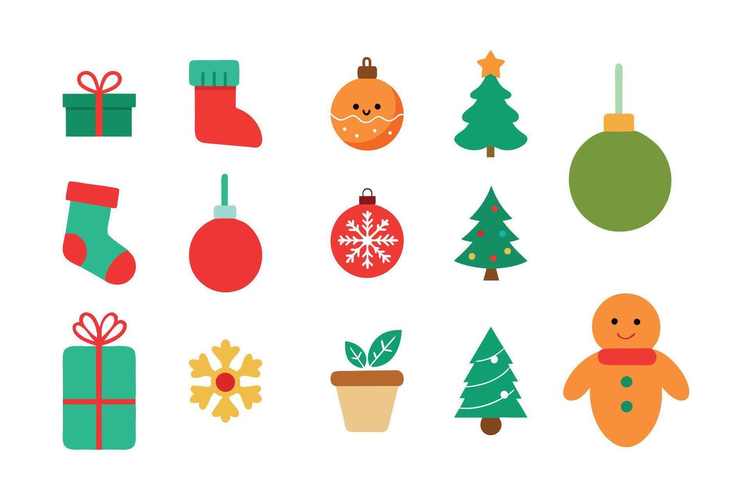 Festive Christmas Decoration Collection vector