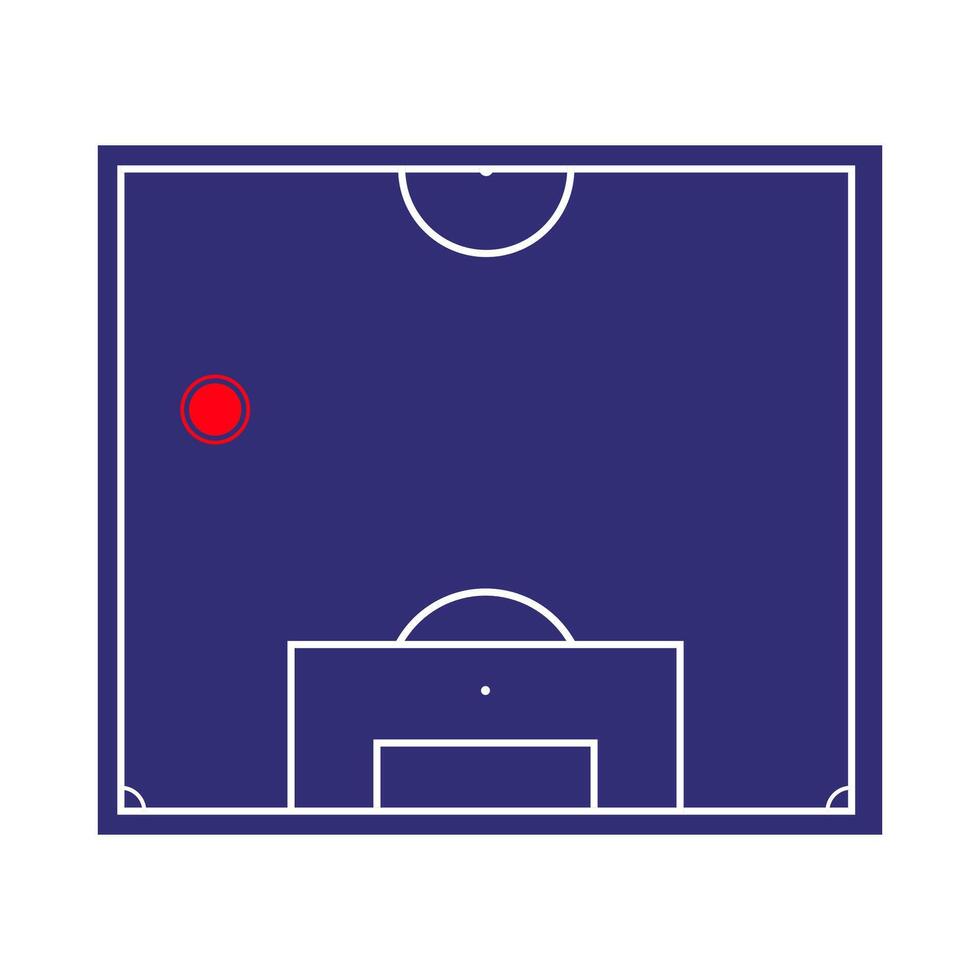 Left midfielder soccer position, football player vector