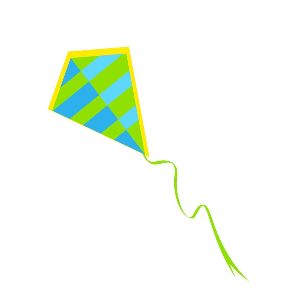 Sankranti ceremony flying kite isolated, childhood traditional vector