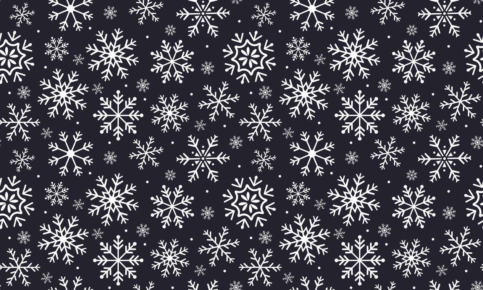 Snowflakes seamless pattern Winter design on Christmas theme vector