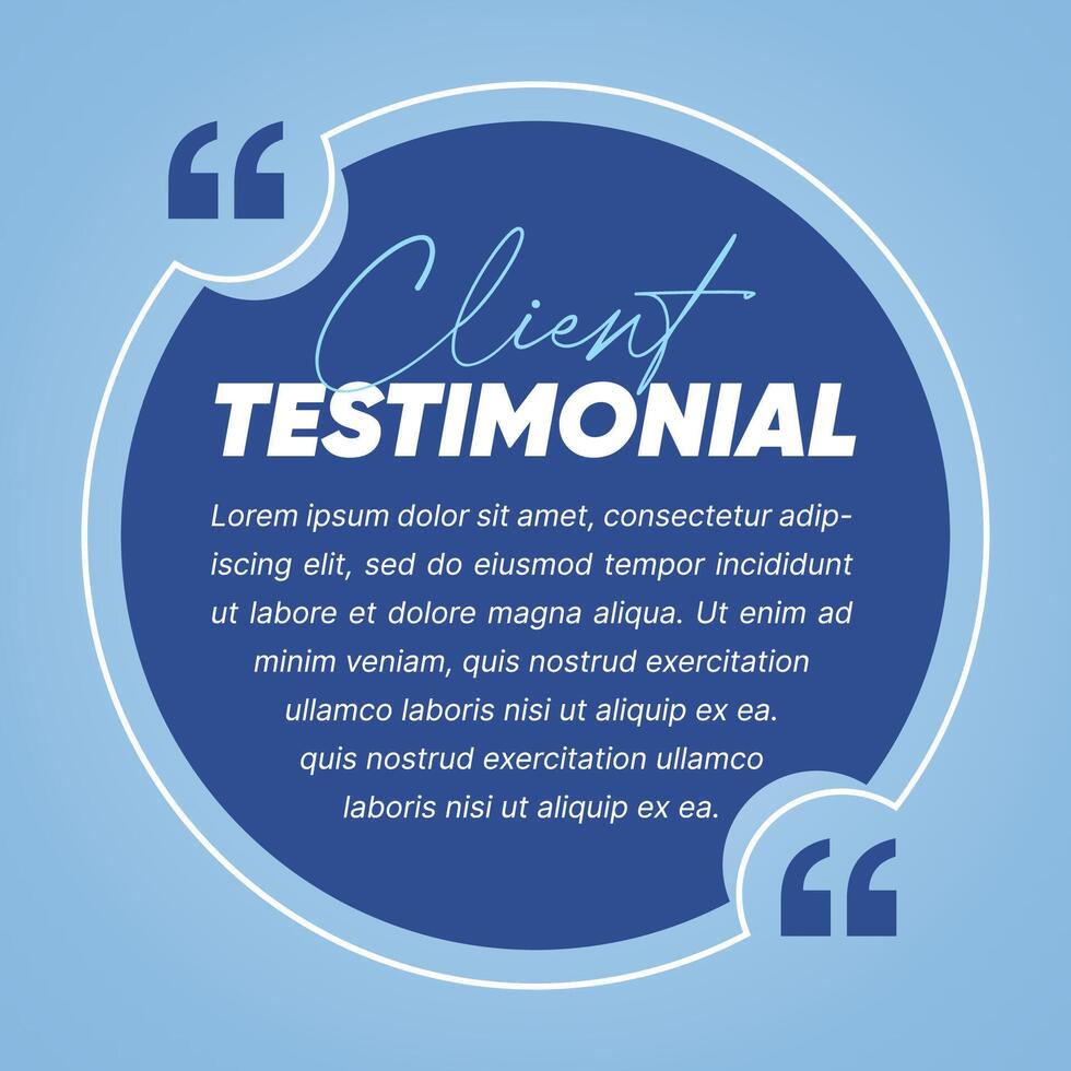 Testimonials and review template Social Media Posts Design vector