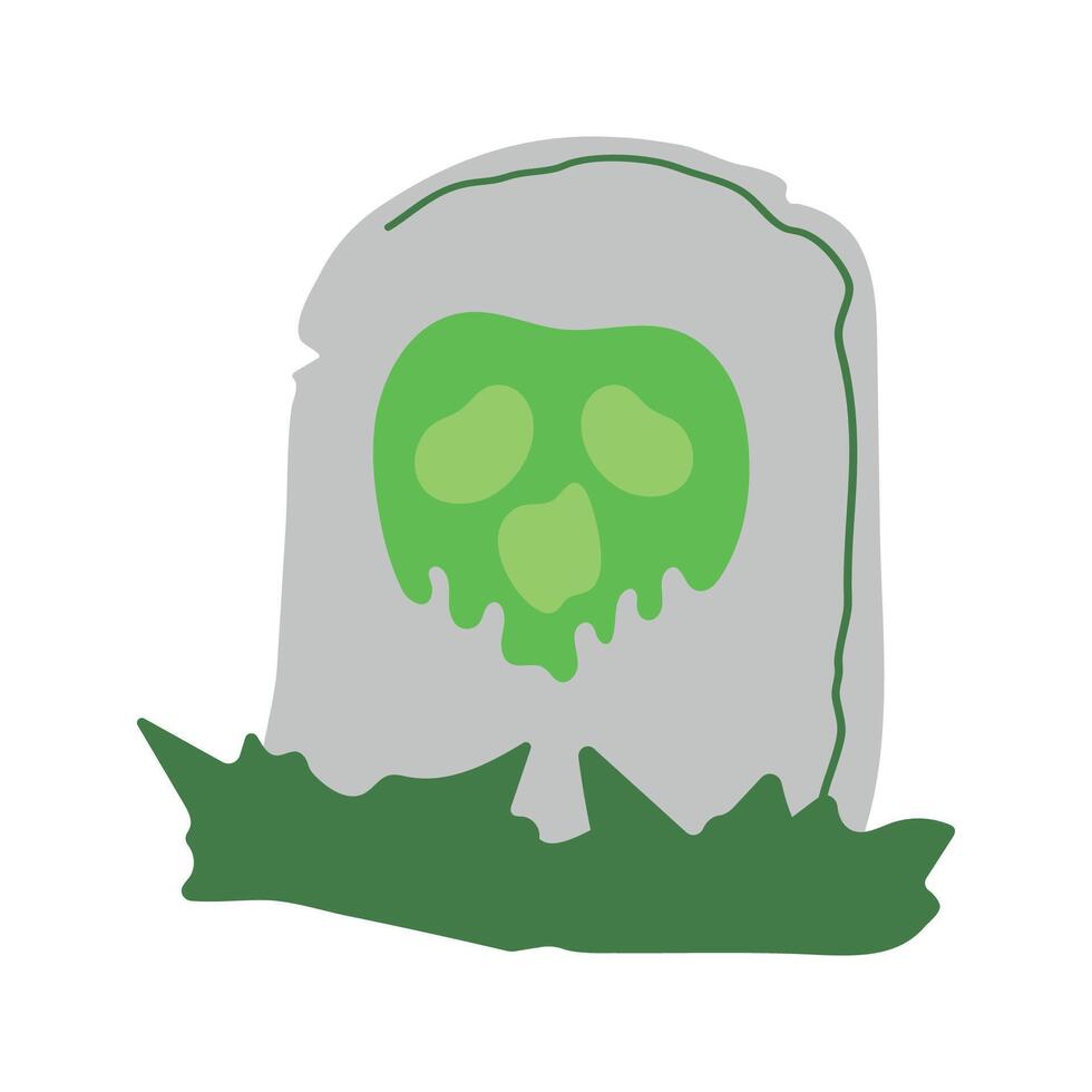 Happy Halloween day isolate element of tomb. vector