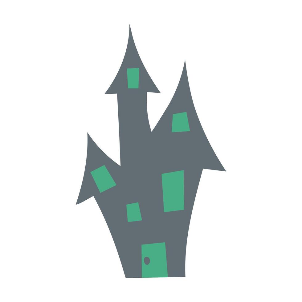Happy Halloween day isolate element of castle. vector