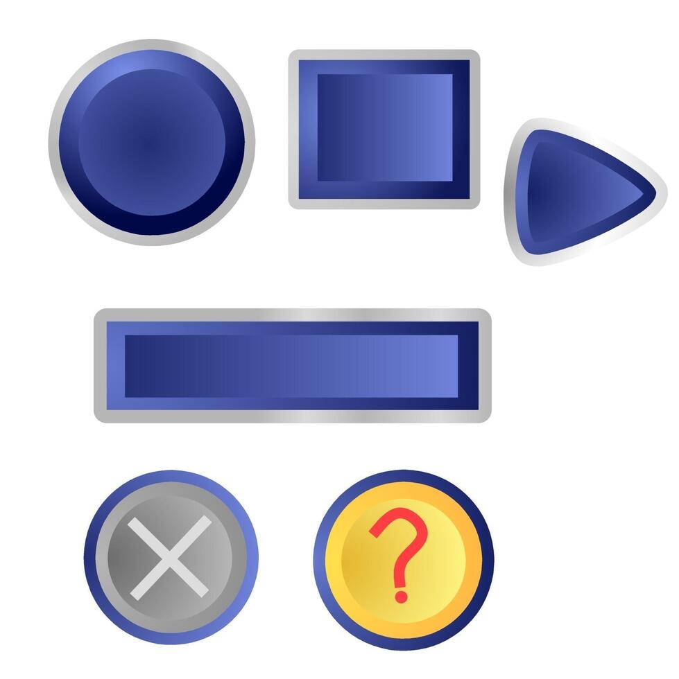 A set of buttons and other items vector