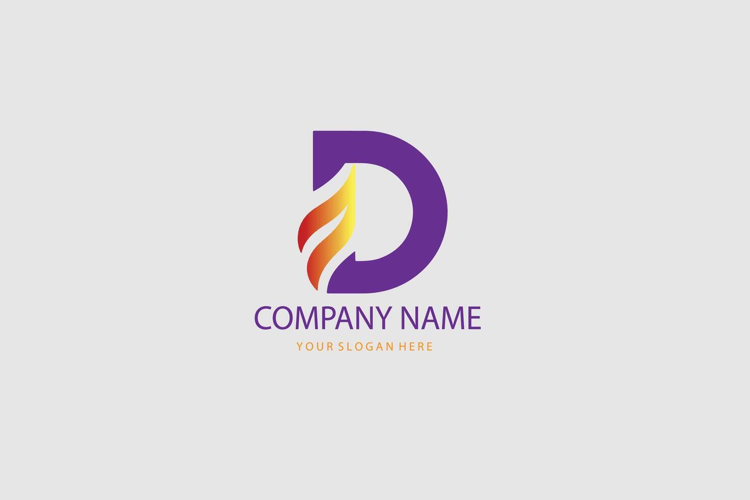 A letter d logo design vector