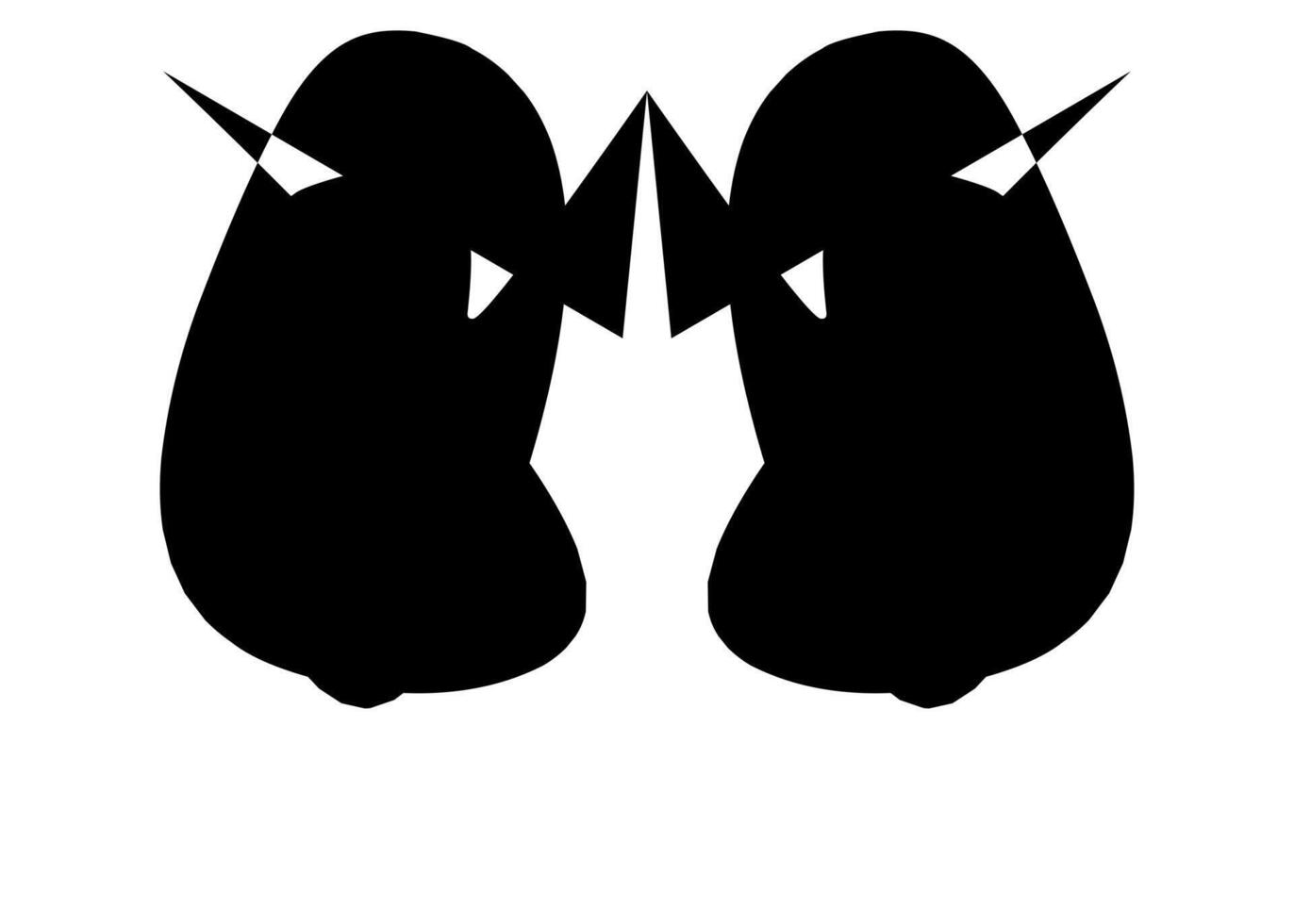 Two black and white silhouettes of a pair of shoes vector