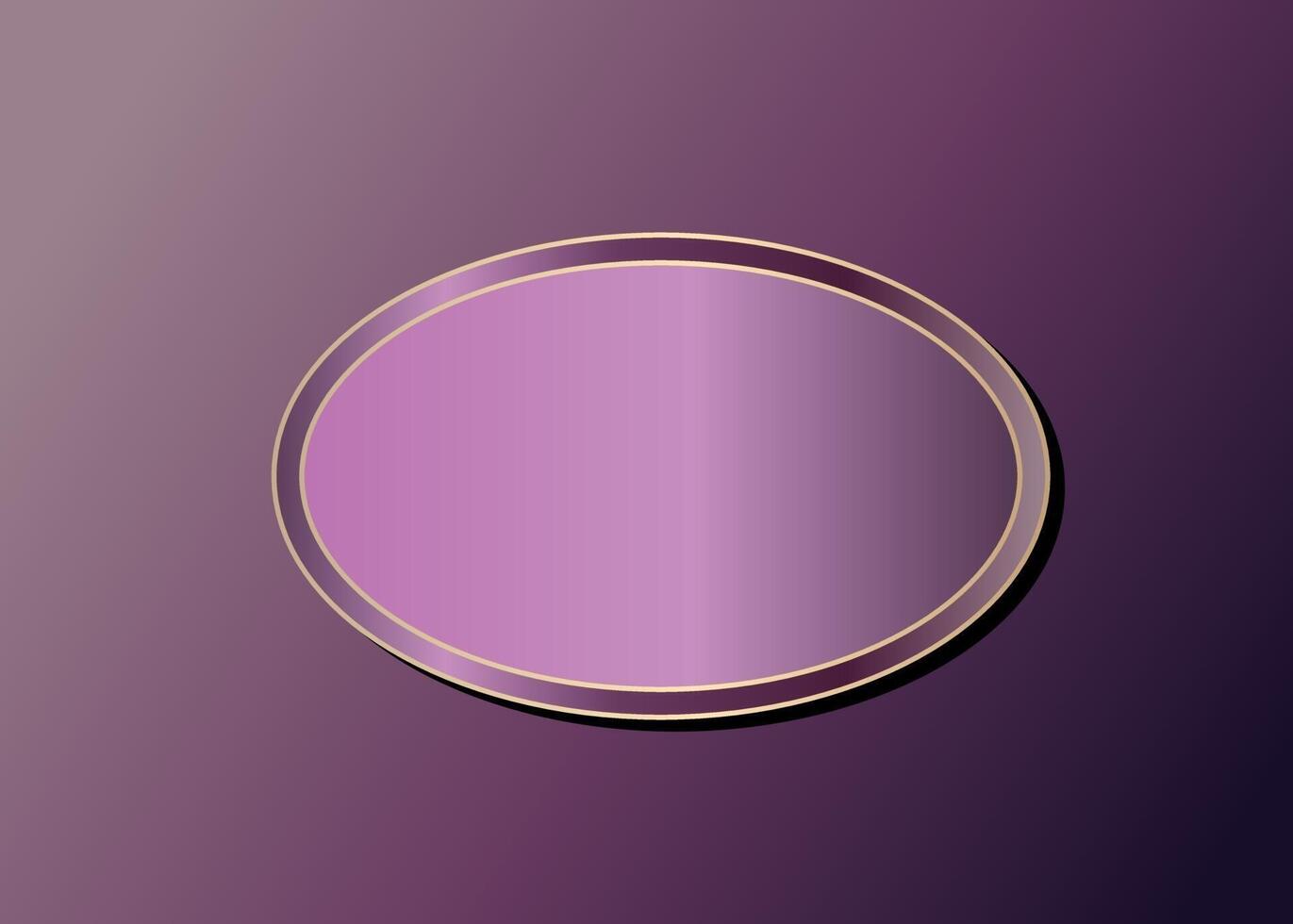 A purple and gold circle on a purple background vector