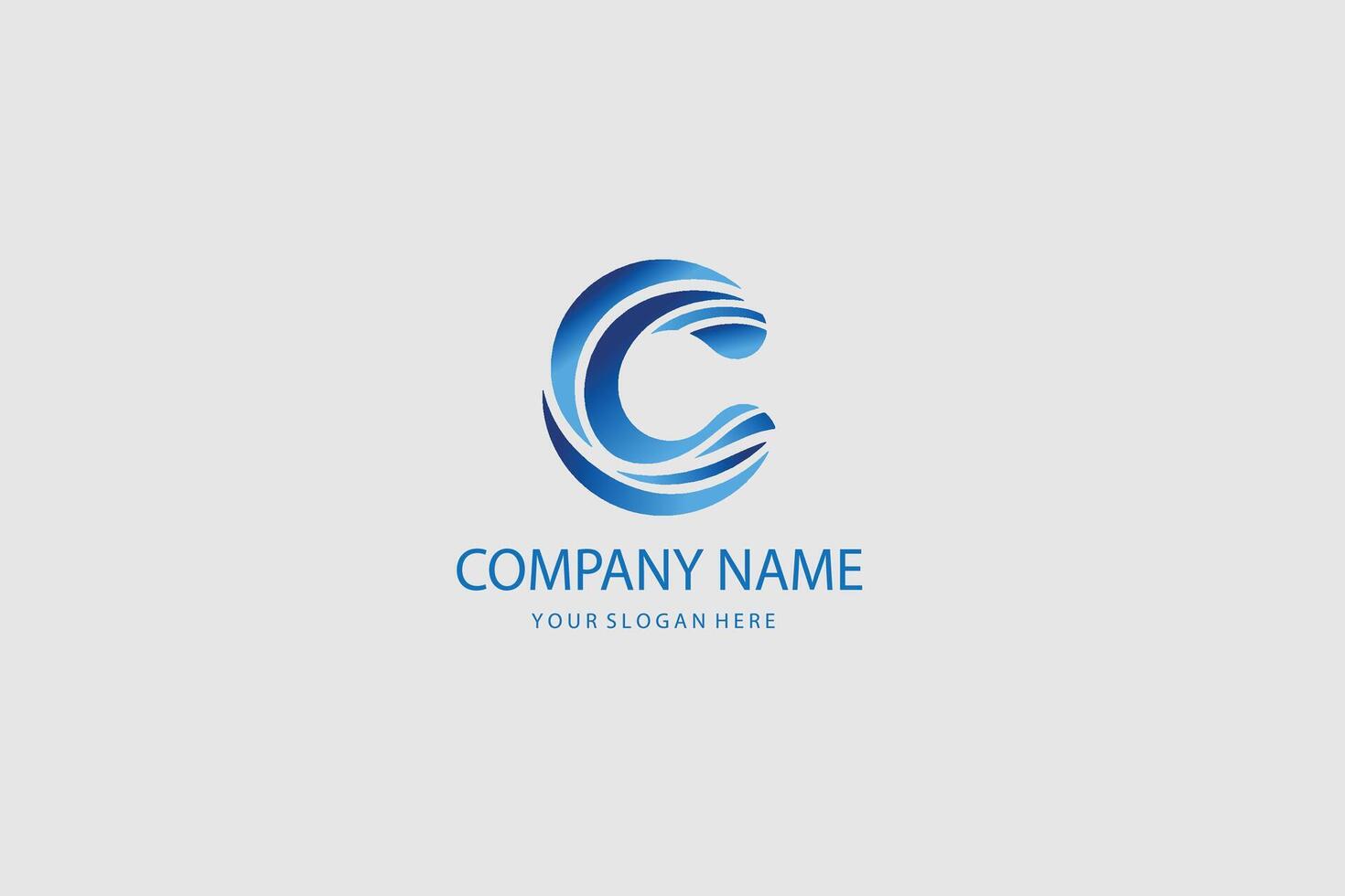 A blue wave logo design for a company vector
