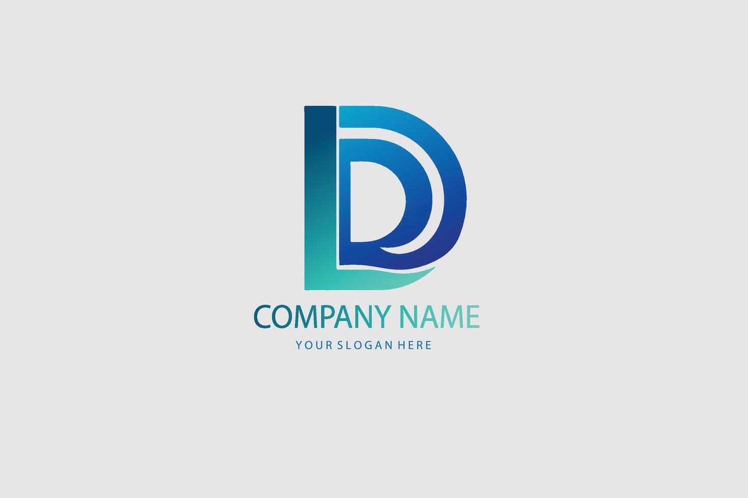 The letter d logo design template vector