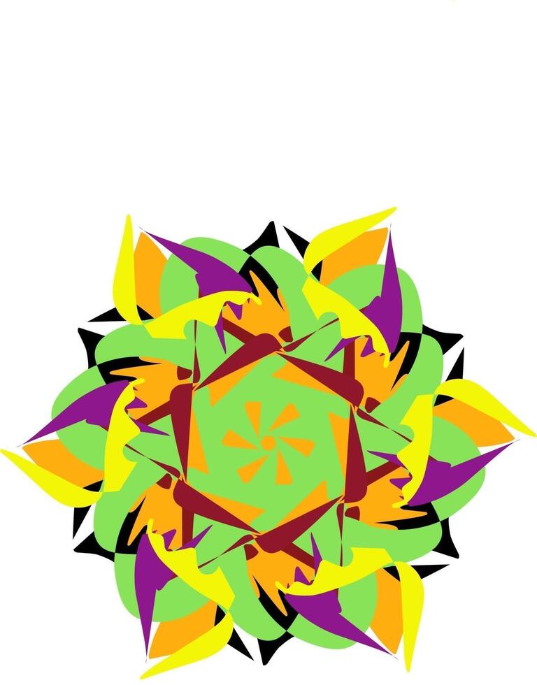 A colorful flower design with a white background vector