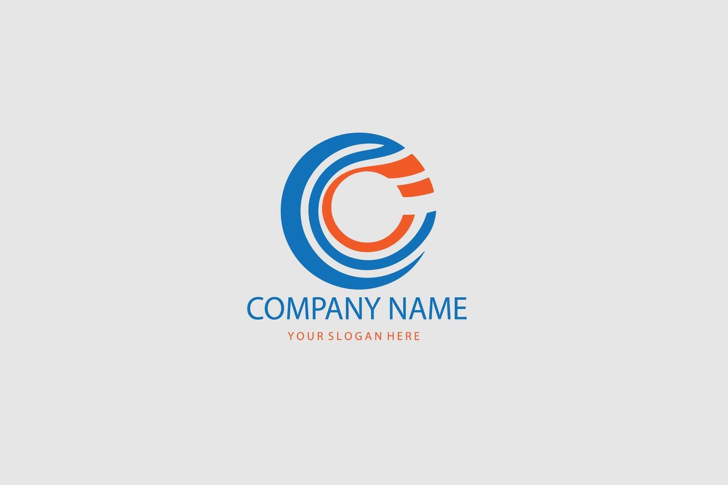 A logo for a company that is blue and orange vector