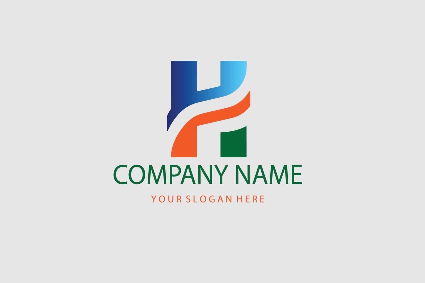 A letter h logo design with a wave pattern vector