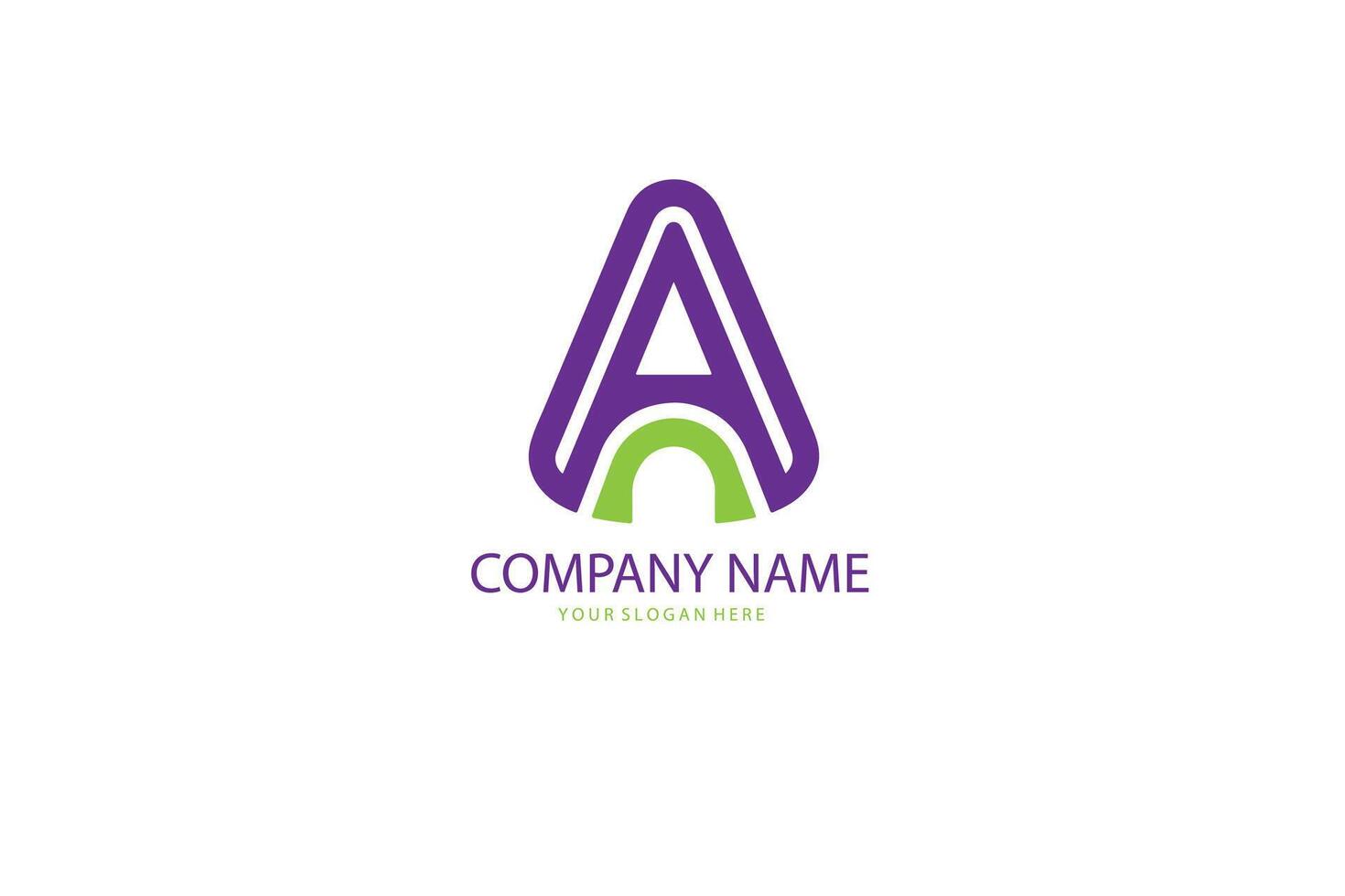 A letter logo design template vector