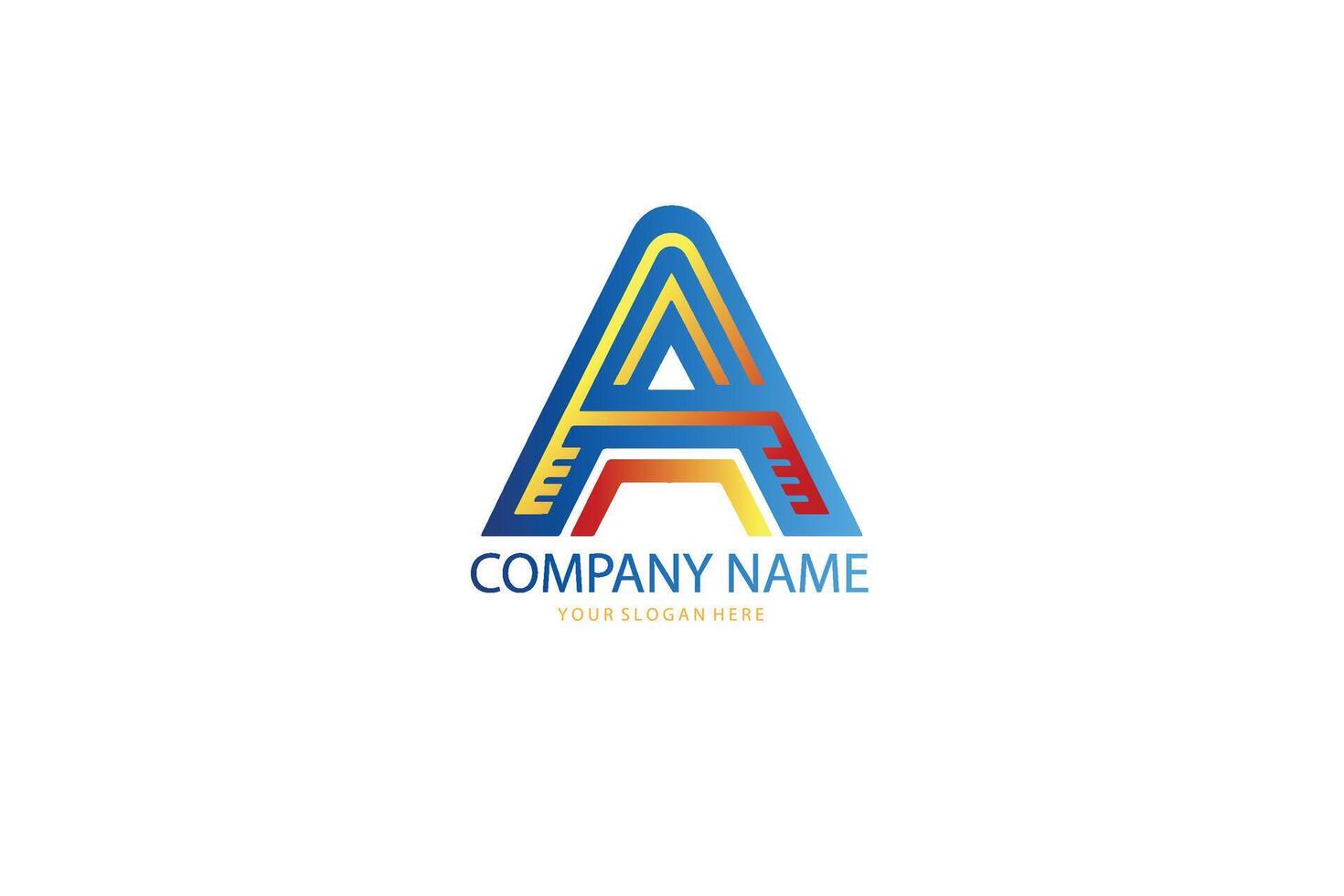 A letter logo design template vector