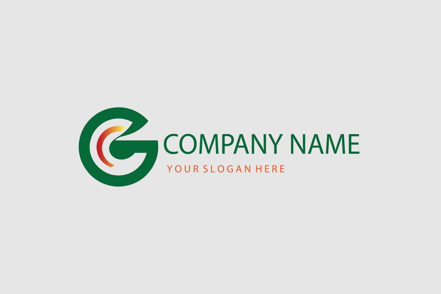 A green and orange logo letter G for a company vector