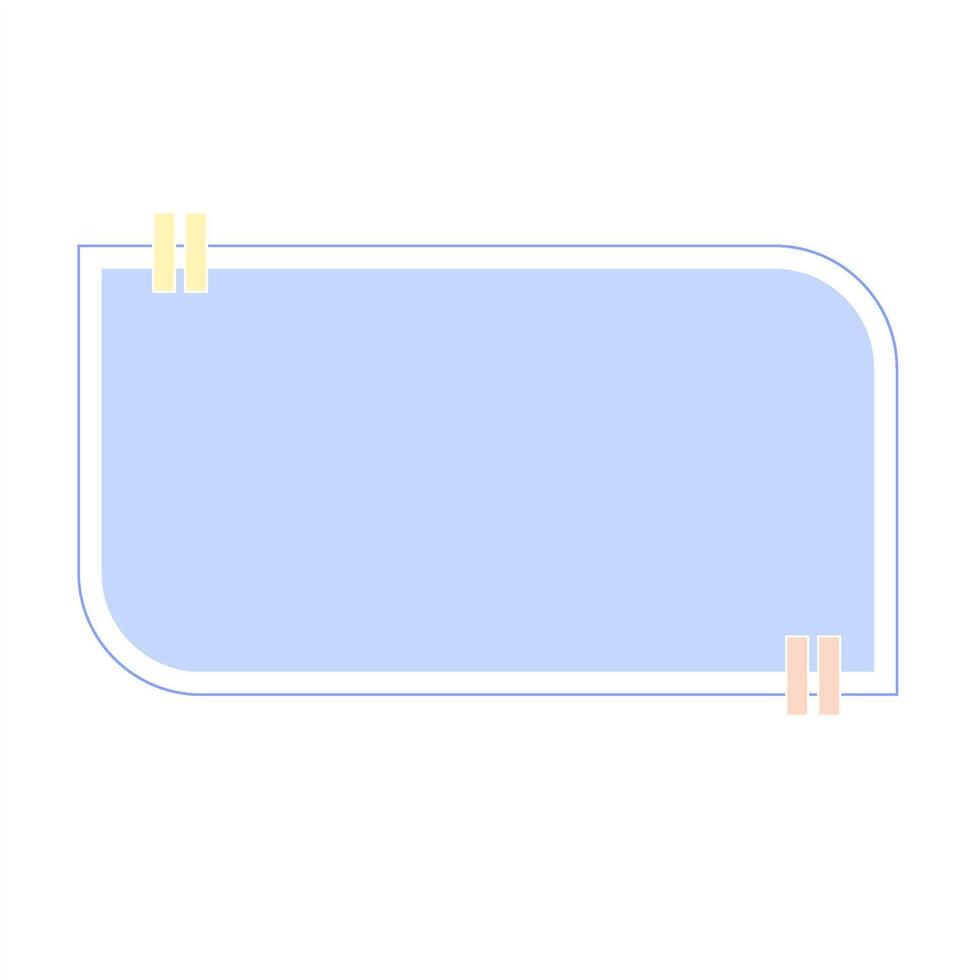 Pastel Blue Speech Bubble Frame vector
