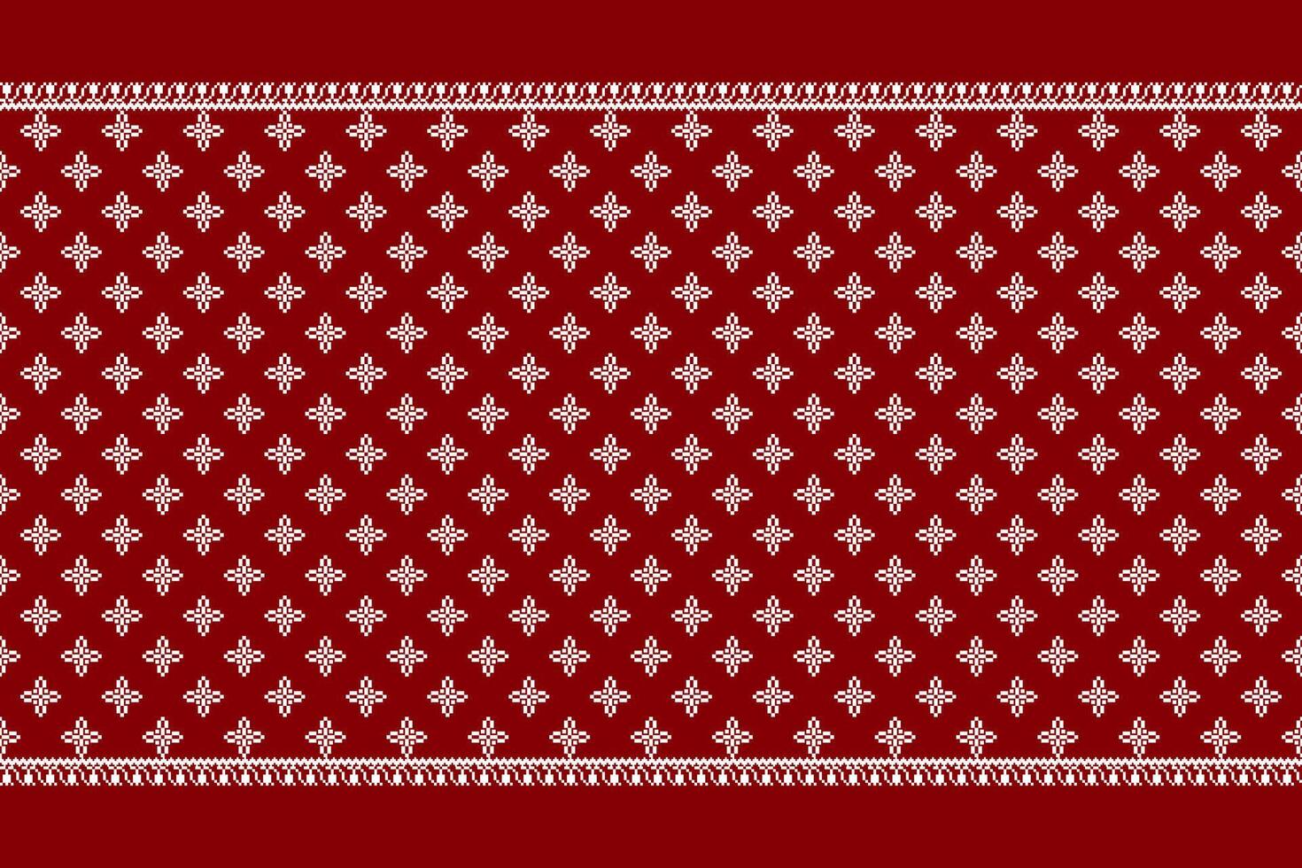 Thai pattern,red and white background vector
